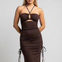 Puff Sleeve V-Neck Maxi Dress - Thorne & Ivy