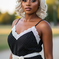 Polka Dot Suspender Maxi Dress - Thorne & Ivy