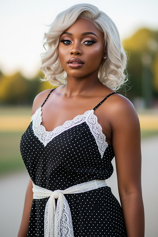 Polka Dot Suspender Maxi Dress - Thorne & Ivy