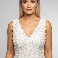 Embroidered Floral Plunge Maxi Dress - Thorne & Ivy