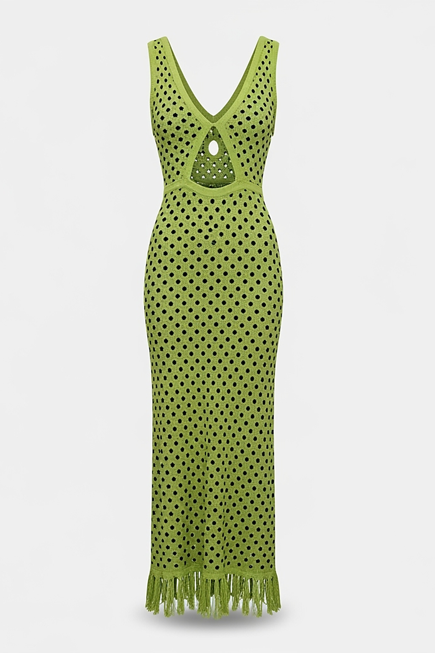 Knitted See-Through Maxi Cover-Up Dress - Thorne & Ivy