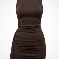 Turtleneck Ruched Mini Dress - Thorne & Ivy