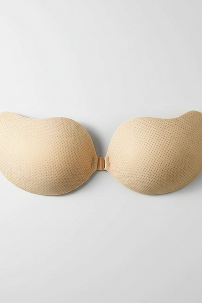 Clear reusable silicone push-up pasties, alternate angle.