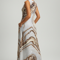 Sleeveless V-neck Printed Dress - Thorne & Ivy