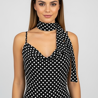Polka Dot Tie-Front Maxi Dress - Thorne & Ivy