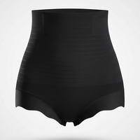 High-waist tummy control slimming shorts, alternate angle.