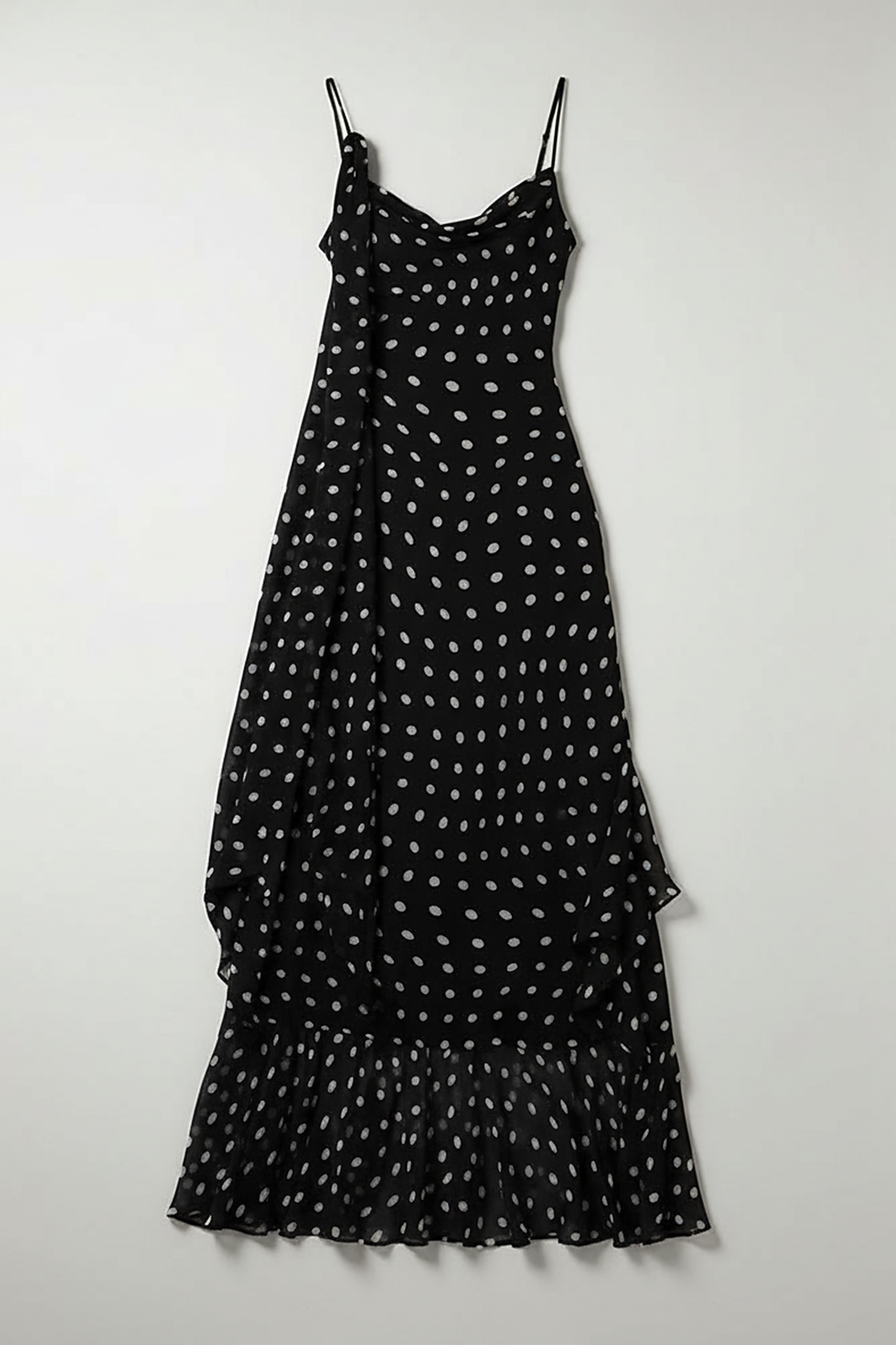 Polka Dot Tie-Front Maxi Dress - Thorne & Ivy