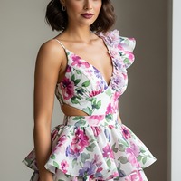 Purple Halter Tiered Maxi Dress - Thorne & Ivy