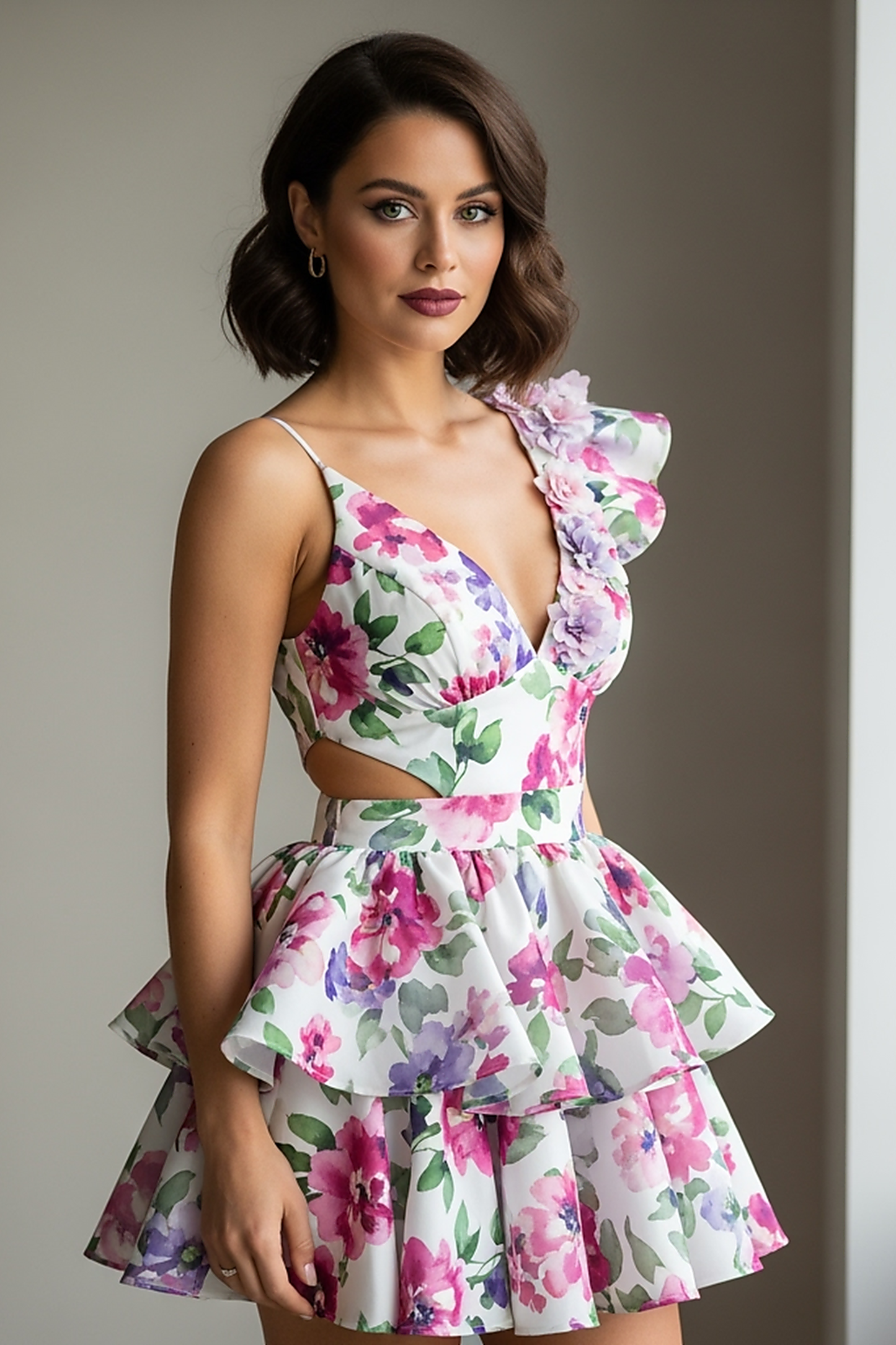 Purple Halter Tiered Maxi Dress - Thorne & Ivy