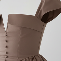 V Neck Cape Sleeve Mini Skirt - Thorne & Ivy