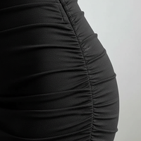 Champagne Satin Corset Halter Gown - Thorne & Ivy