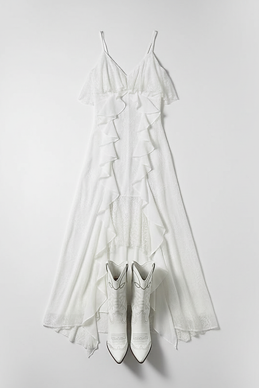 Champagne Satin Cowl Neck Midi Dress - Thorne & Ivy