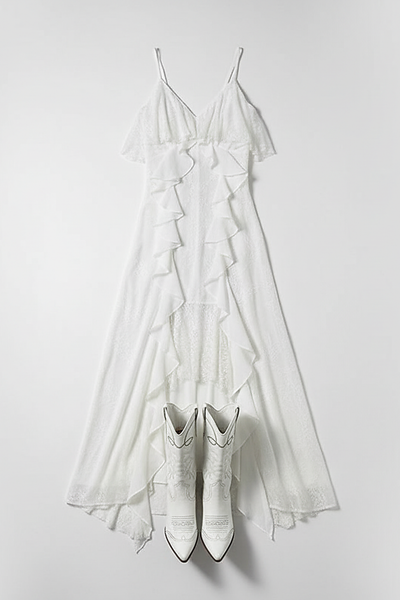 Champagne Satin Cowl Neck Midi Dress - Thorne & Ivy