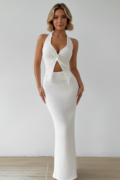 White Long Skirt Two Piece - Thorne & Ivy