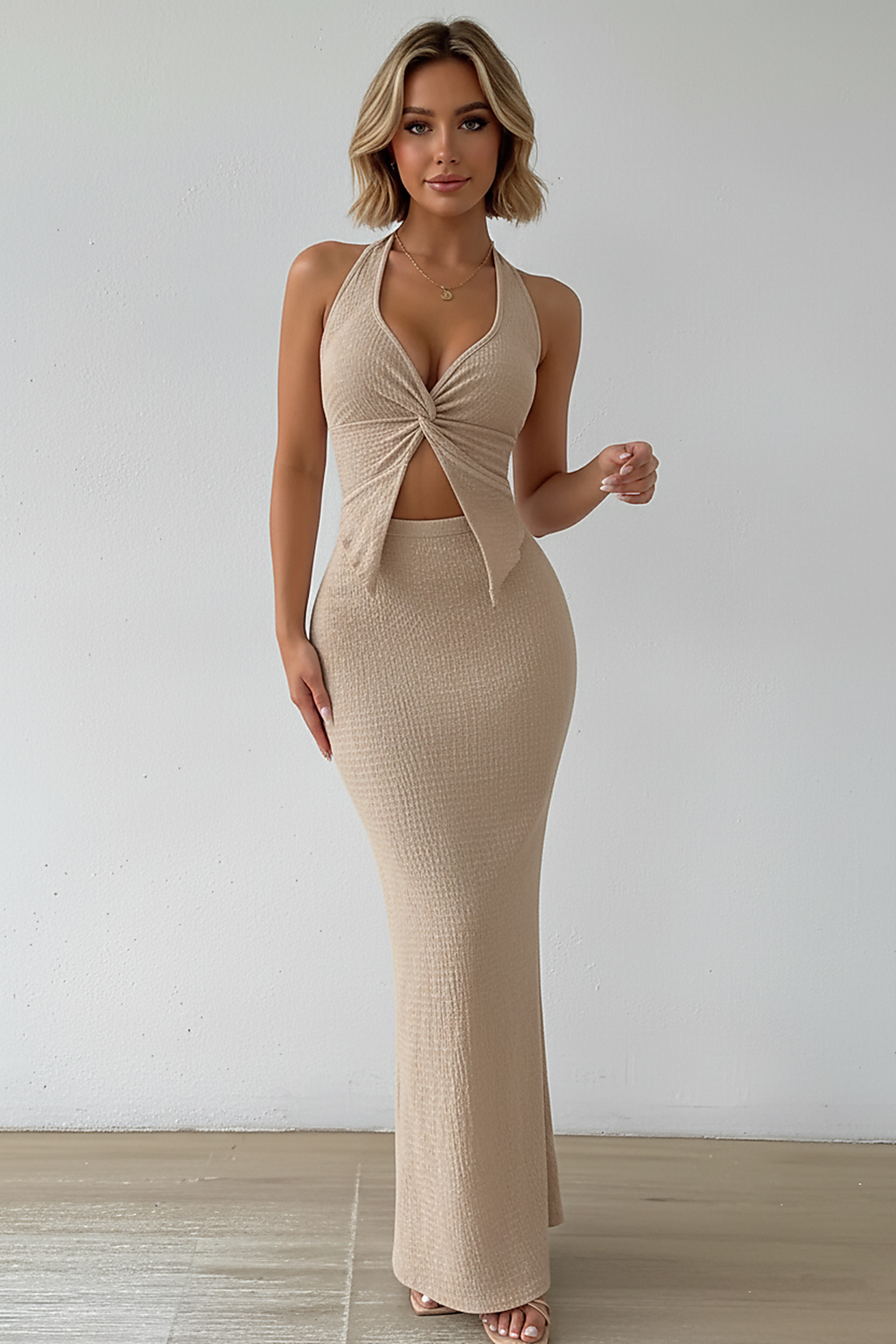 White Long Skirt Two Piece - Thorne & Ivy