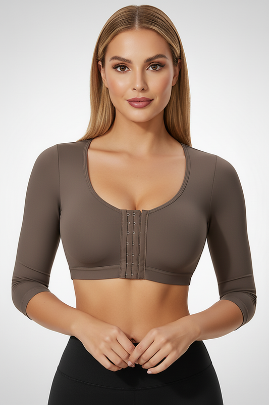 Upper arm shaper, post-surgery, front closure, alternate view.