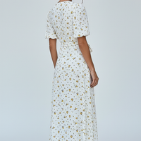 Lace Up Short Sleeve Long Dress - Thorne & Ivy