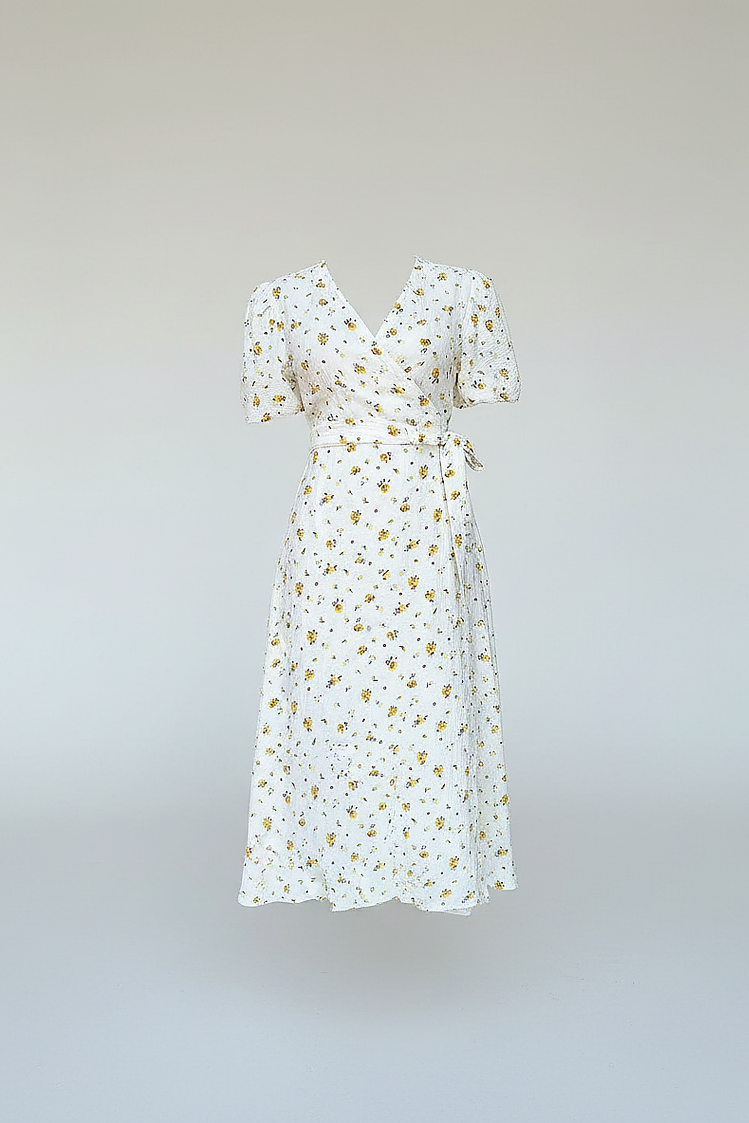 Lace Up Short Sleeve Long Dress - Thorne & Ivy