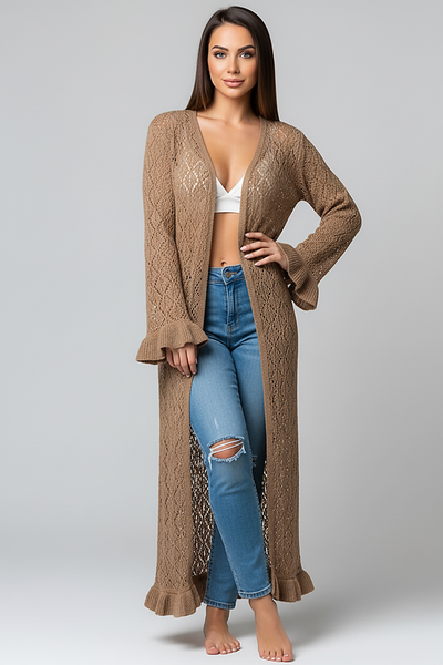 Ribbed Knit Wrap Top & A-Line Skirt Set - Thorne & Ivy