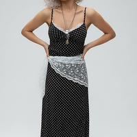 Polka Dot Suspender Maxi Dress - Thorne & Ivy