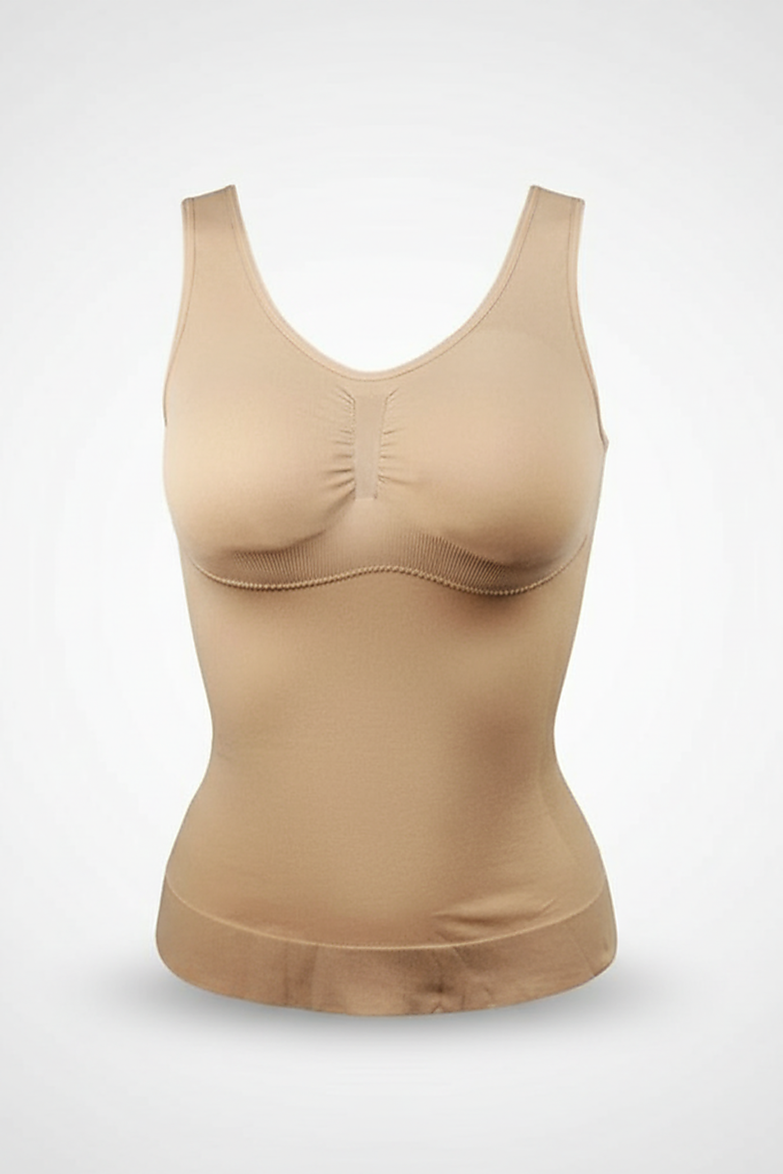 Body shaper vest, alternate angle on model.