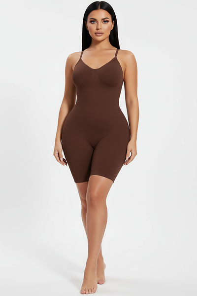 Women's Tummy Control Full Body Shaper Bodysuit with Anti-Chafing Shorts, womens bodysuit shapewear tummy control slimmi
