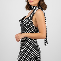 Polka Dot Tie-Front Maxi Dress - Thorne & Ivy