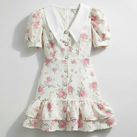 Printed Puff Sleeve Mini Dress - Thorne & Ivy