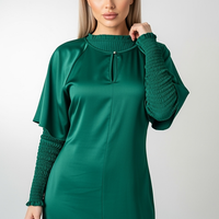 Satin Button Down Maxi Dress - Thorne & Ivy