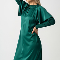 Satin Button Down Maxi Dress - Thorne & Ivy