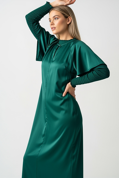 Satin Button Down Maxi Dress - Thorne & Ivy