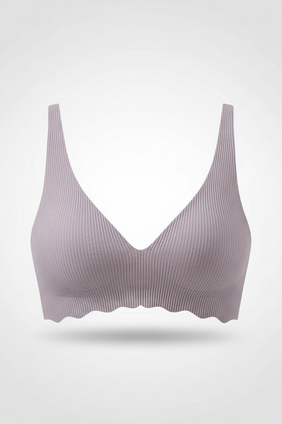 Women's seamless deep V bra, back alternate angle.
