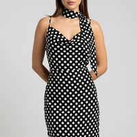 Polka Dot Tie-Front Maxi Dress - Thorne & Ivy