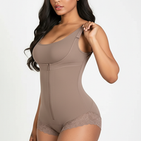 Neutral tummy control girdle, alternate angle view.