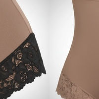 Neutral shaping girdle, fabric detail.