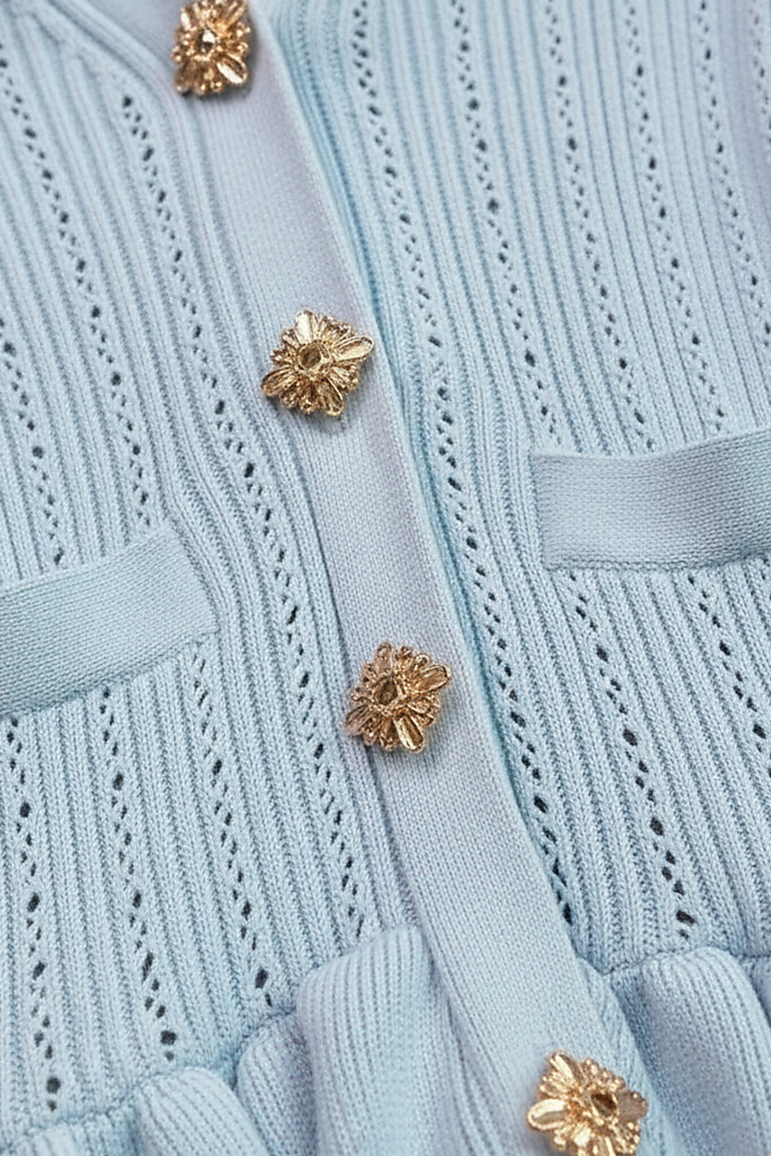 Knitted bodycon sweater dress, front view on model.